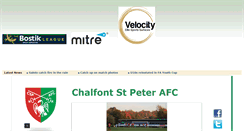 Desktop Screenshot of chalfontstpeterafc.co.uk
